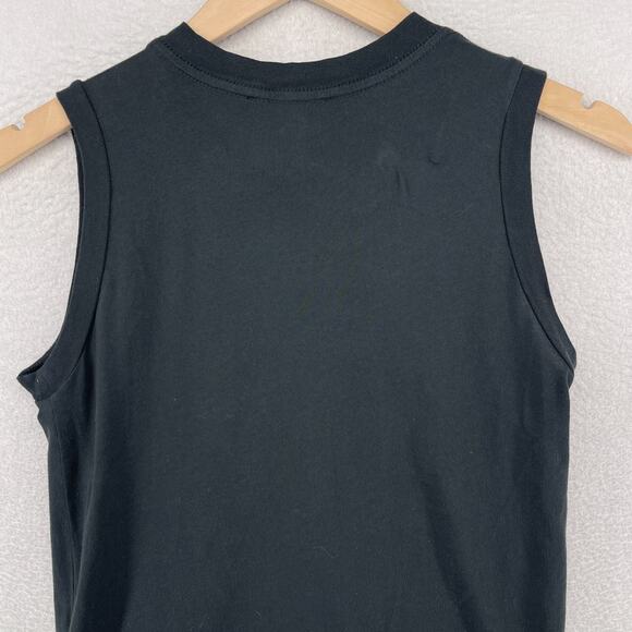 ALLSAINTS Tank Top Womens S Imogen Crewneck Boxy Jersey Cotton Black - Picture 4 of 12